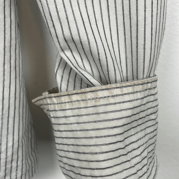 ROAR button down shirt women size L long sleeve striped western cotton 2 pockets - Picture 4 of 11